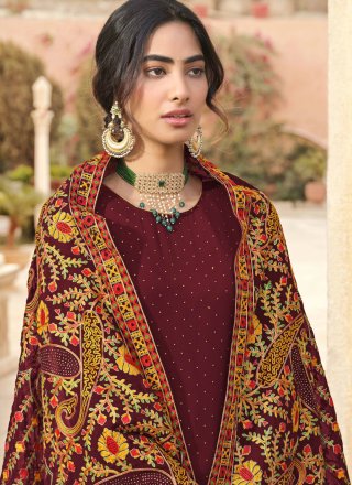 Faux Georgette Embroidered Designer Pakistani Salwar Suit
