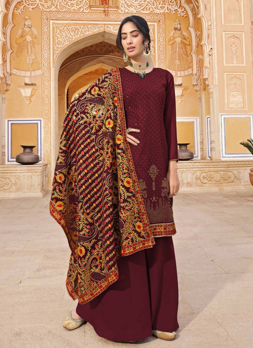 Faux Georgette Embroidered Designer Pakistani Salwar Suit