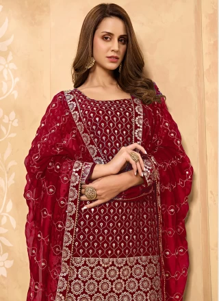Faux Georgette Rani Designer Pakistani Salwar Suit