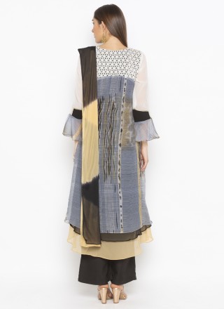 Georgette Grey Designer Salwar Kameez