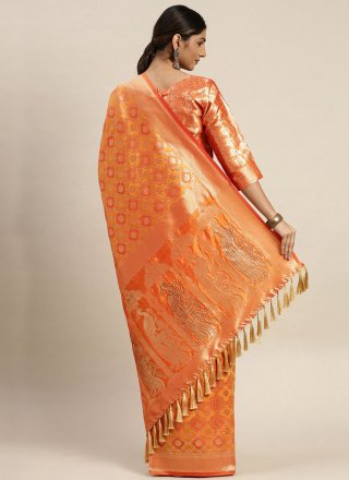 Gold Ceremonial Traditional Designer Saree