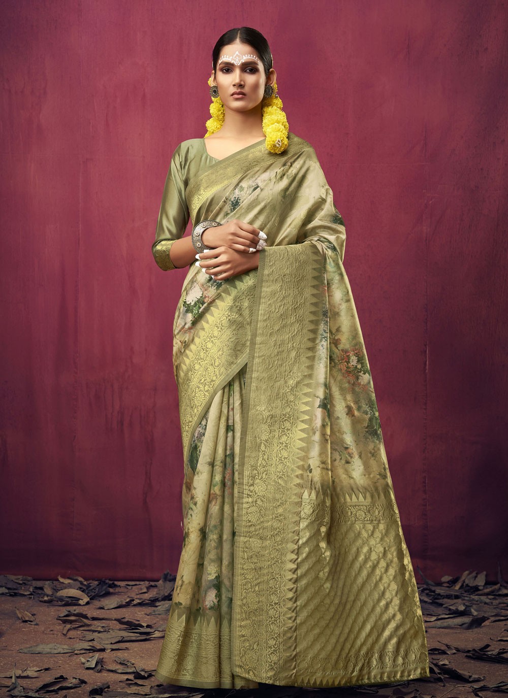 Shop Green Art Silk Traditional Designer Saree Online 185292 9978