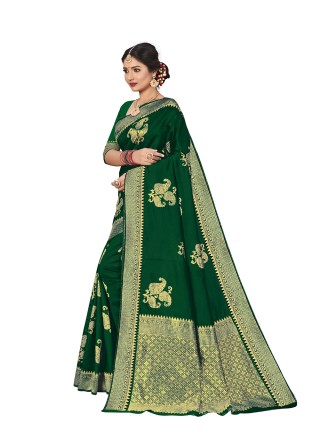 Green Art Silk Weaving Silk Saree