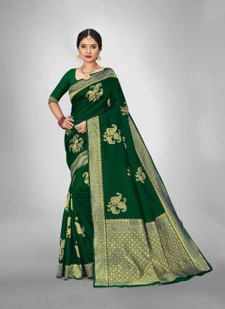 Green Art Silk Weaving Silk Saree