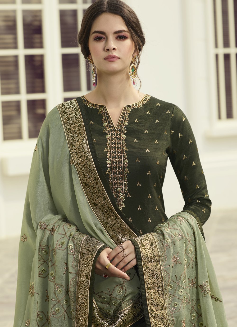 green colour designer suits