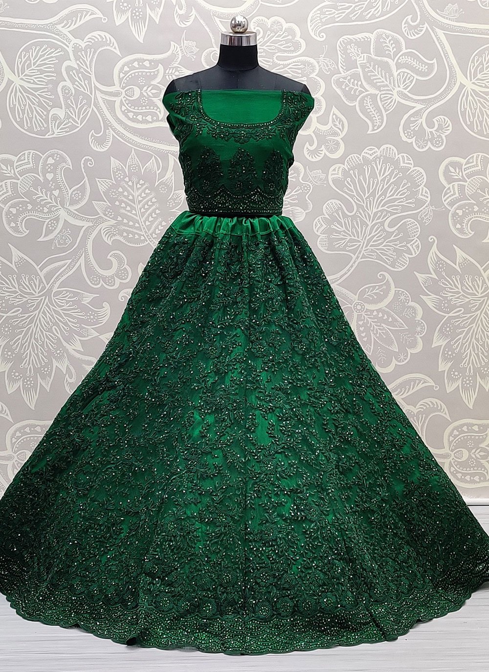 lehenga choli in green colour