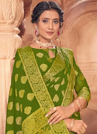Green Fancy Classic Saree