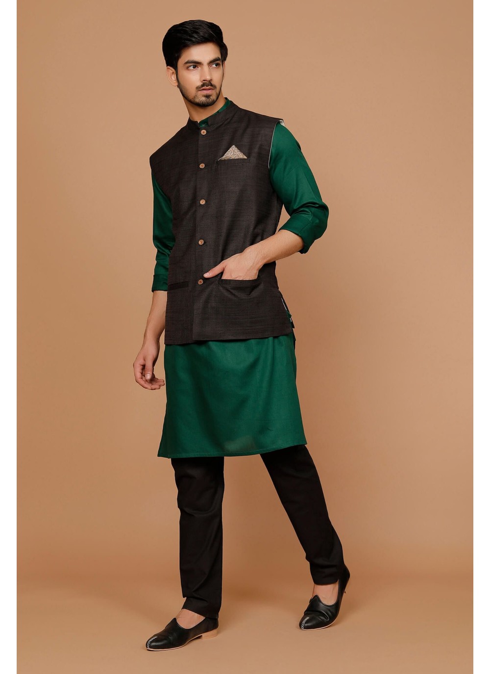 Cotton pajama shirt jacket Maisonkinema（Buy Maroon & White