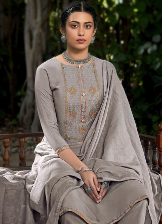 Grey Festival Designer Pakistani Suit