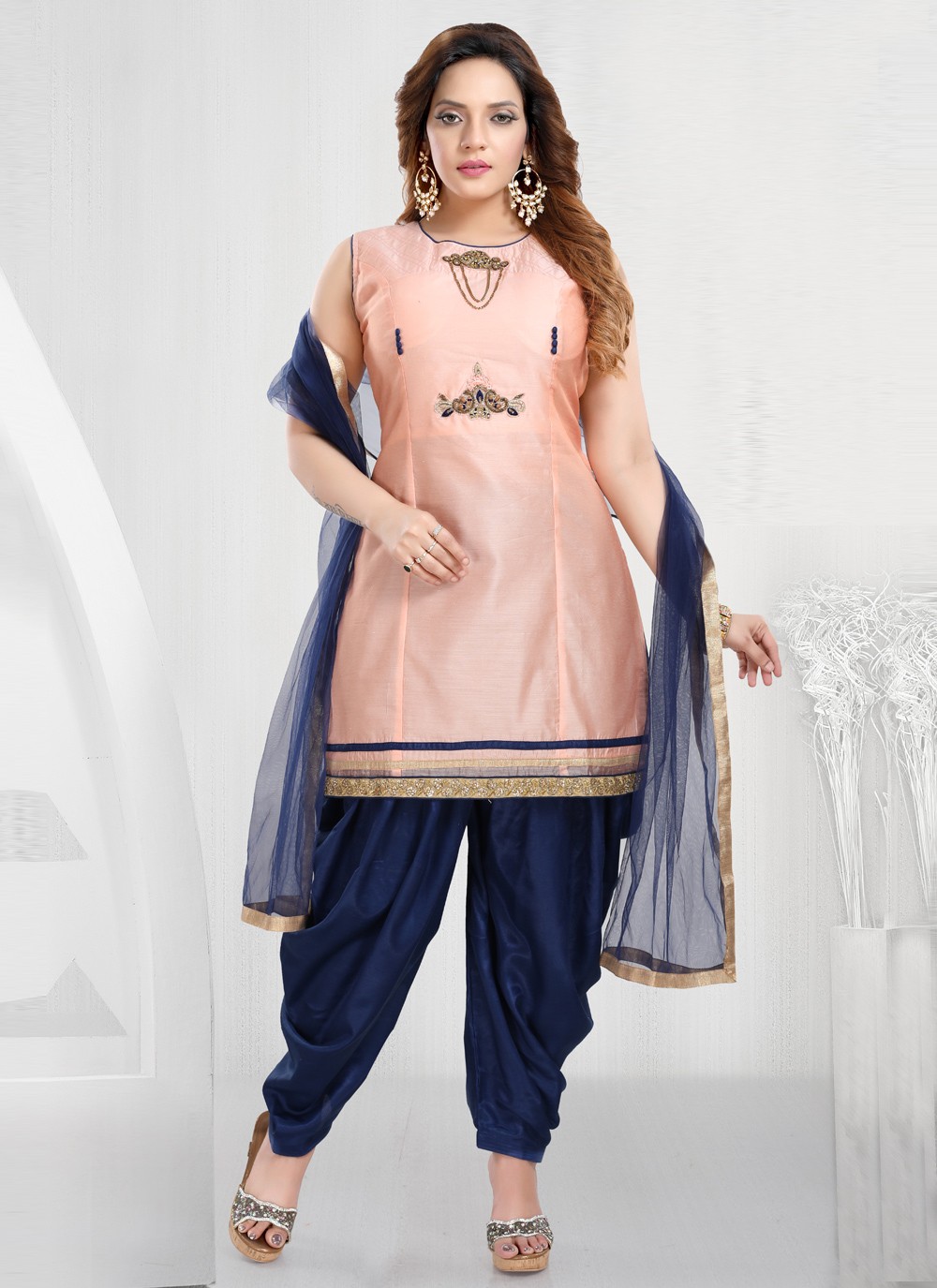 patiala suit hand work