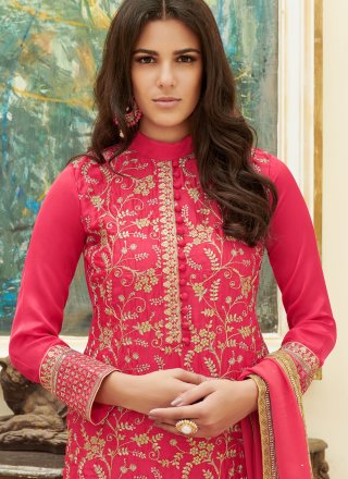 Hot Pink Ceremonial Pant Style Suit