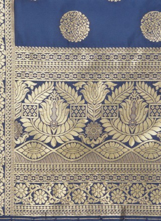 Jacquard Woven Designer Dupatta in Blue