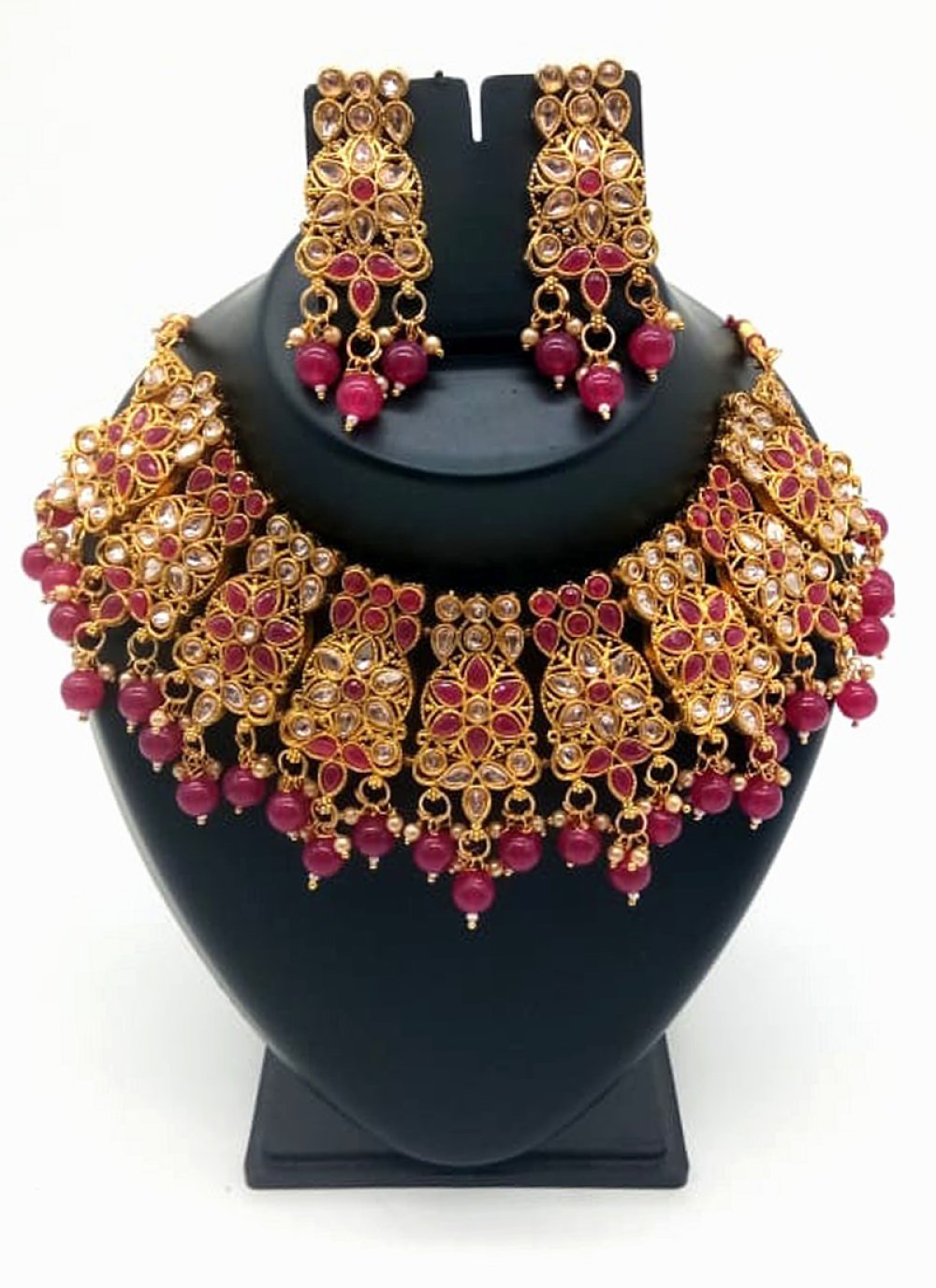 Kundan Purple Necklace Set