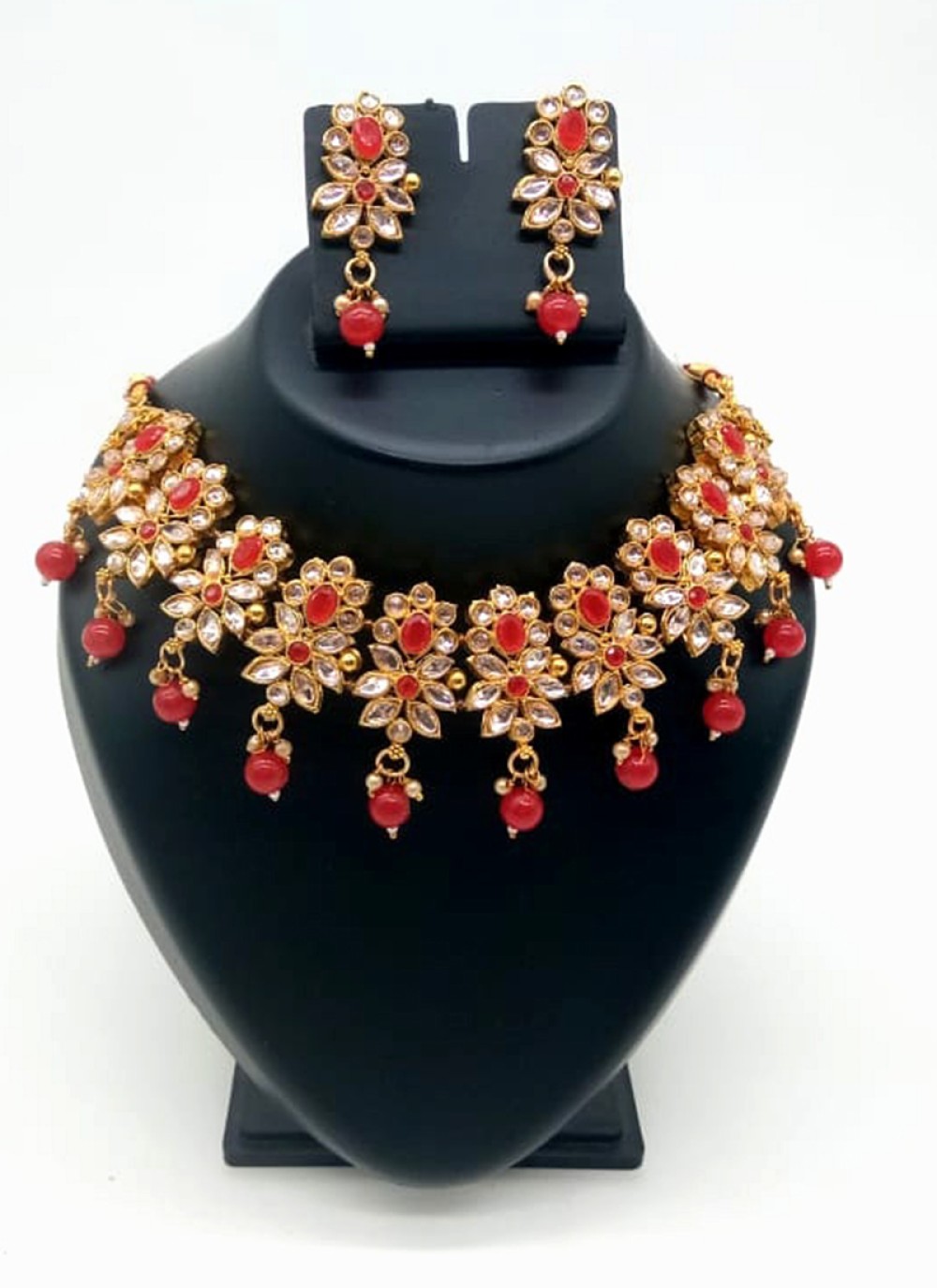 Kundan Red Necklace Set