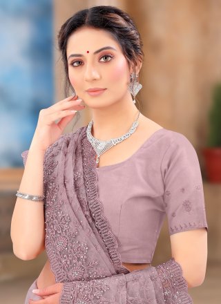 Lavender Mehndi Classic Saree