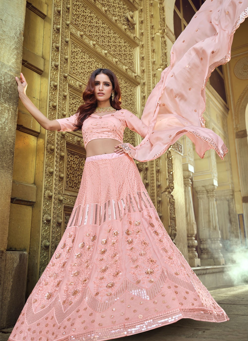 Buy Pink Lehenga Choli Sets for Women by Jivora Online | Ajio.com