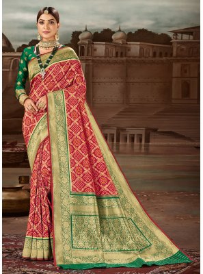 Maroon Banarasi Silk Weaving Traditional Designer Saree