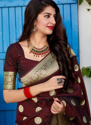 Maroon Color Designer Traditional Saree