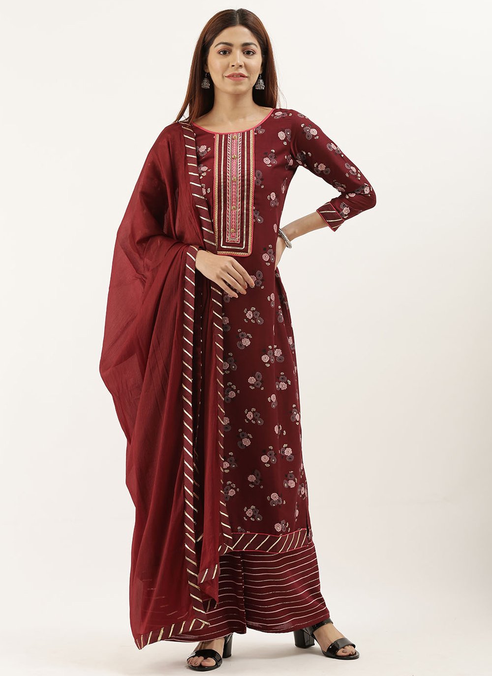 maroon pakistani suits