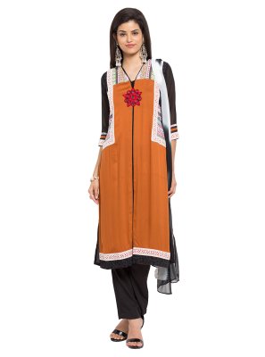 Mirror Mustard Readymade Salwar Kameez 