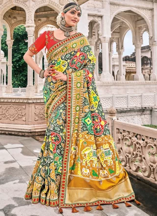 Multi Colour Embroidered Bollywood Saree