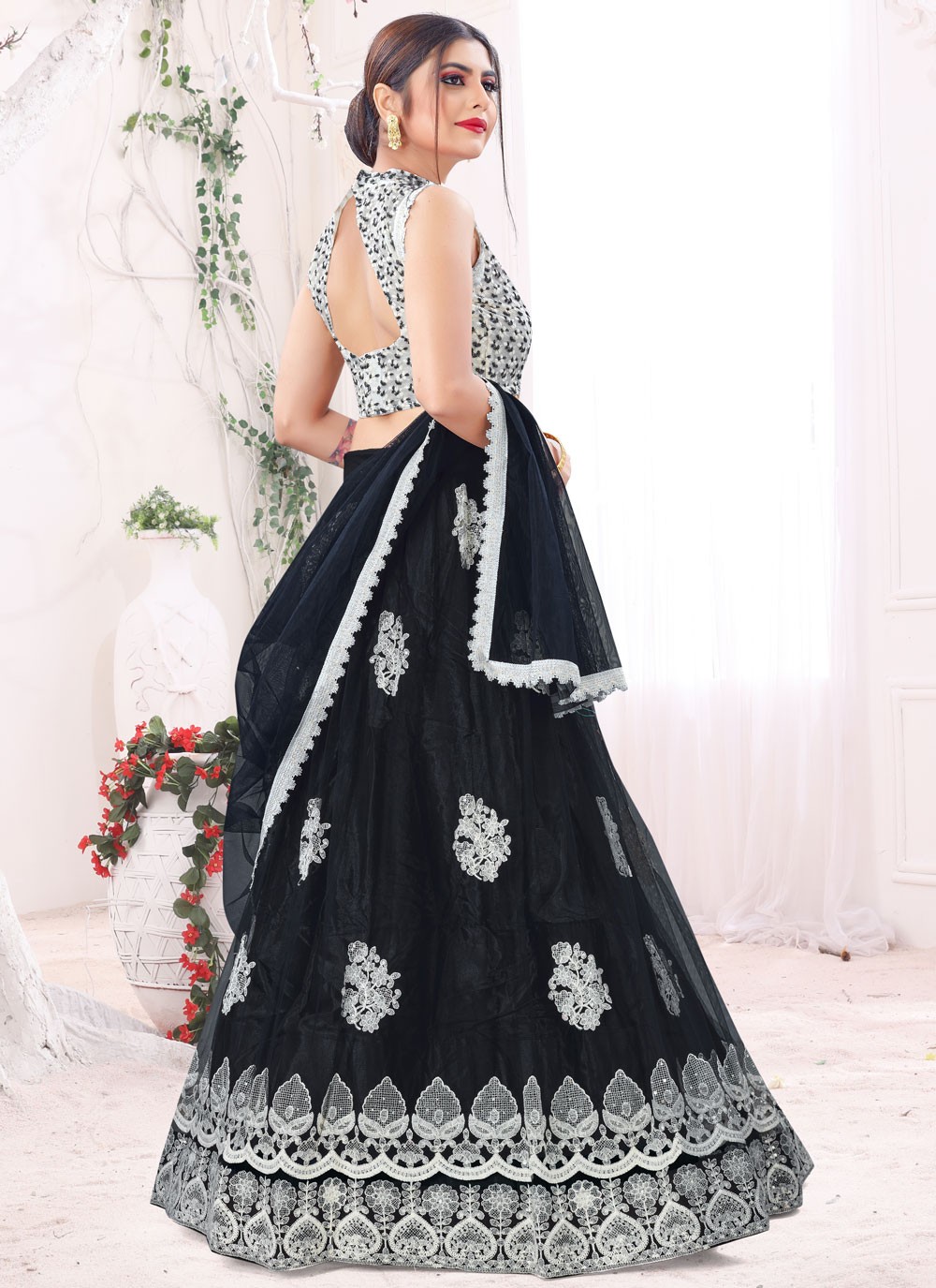Buy Stylish Satin Black Lehenga Cholis Lehenga Cholis For Girls Online In  India At Discounted Prices