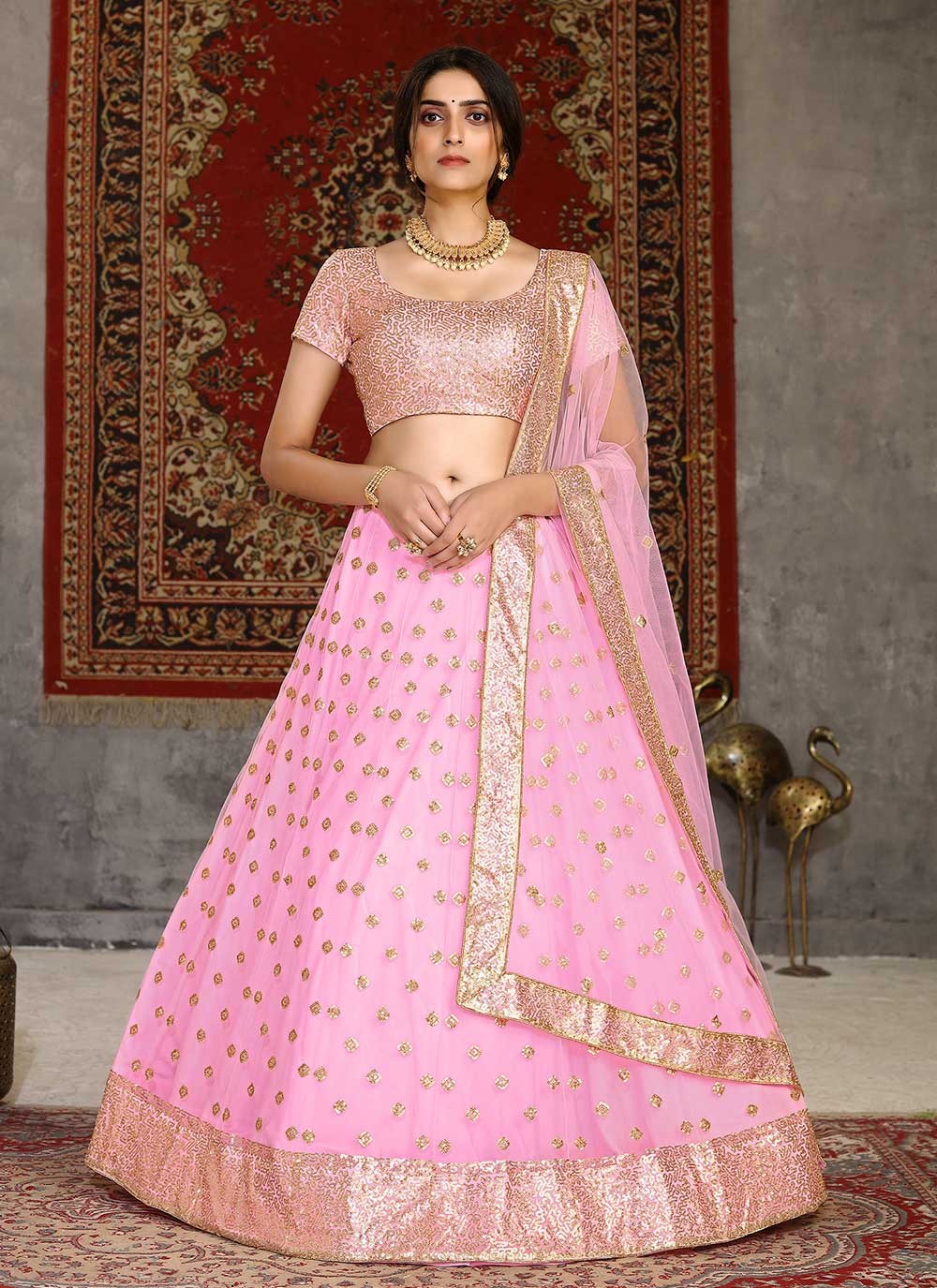 Pink Party Lehenga - Buy Pink Party Lehenga Online at Best Prices