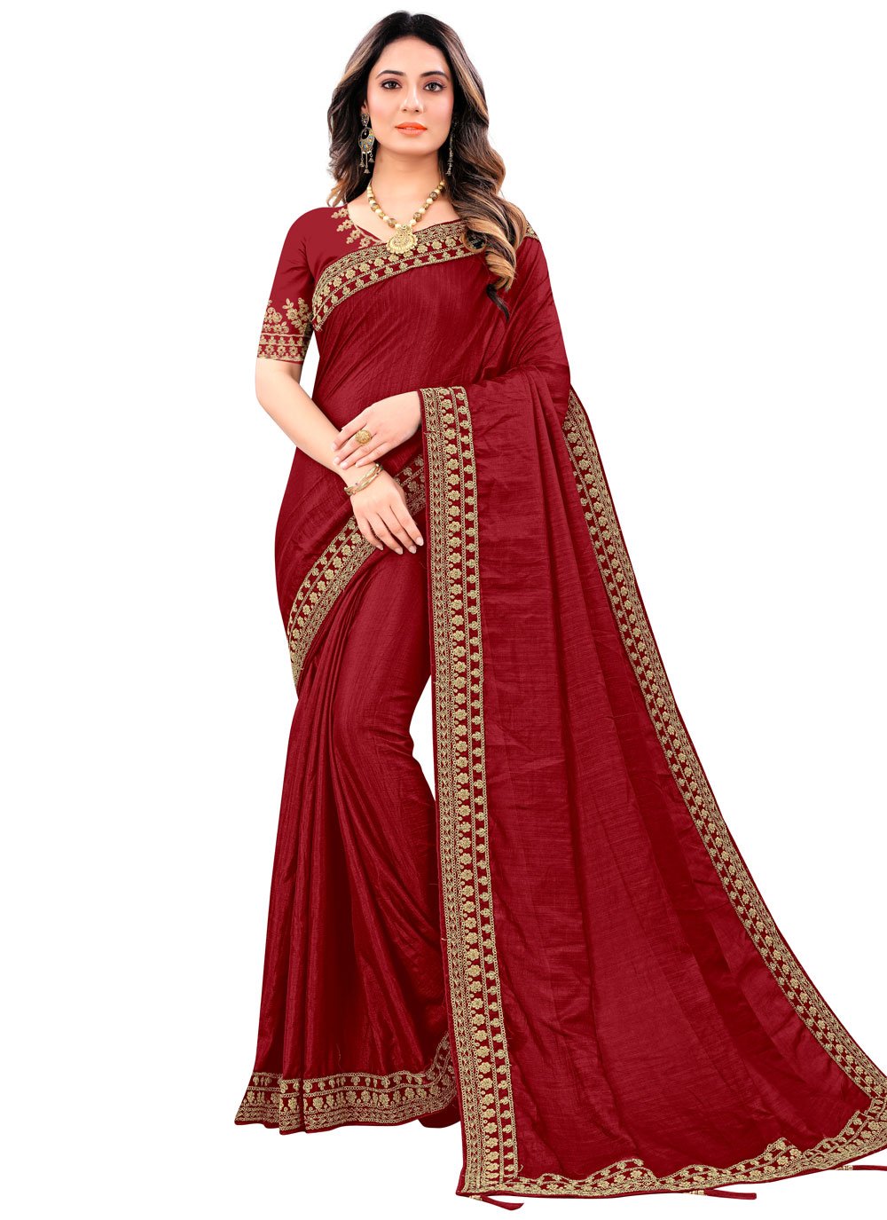 Saree On Amazon,500 रुपए से भी कम कीमत में खरीदें ये बेहतरीन Designer Silk  Saree - buy these silk saree on amazon - Navbharat Times