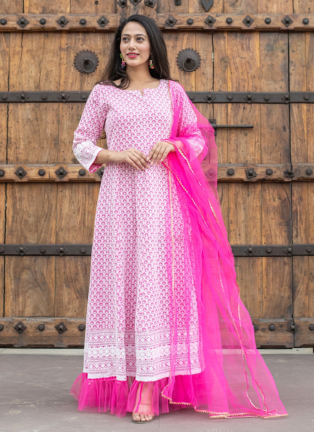 Pink Color Readymade Suit
