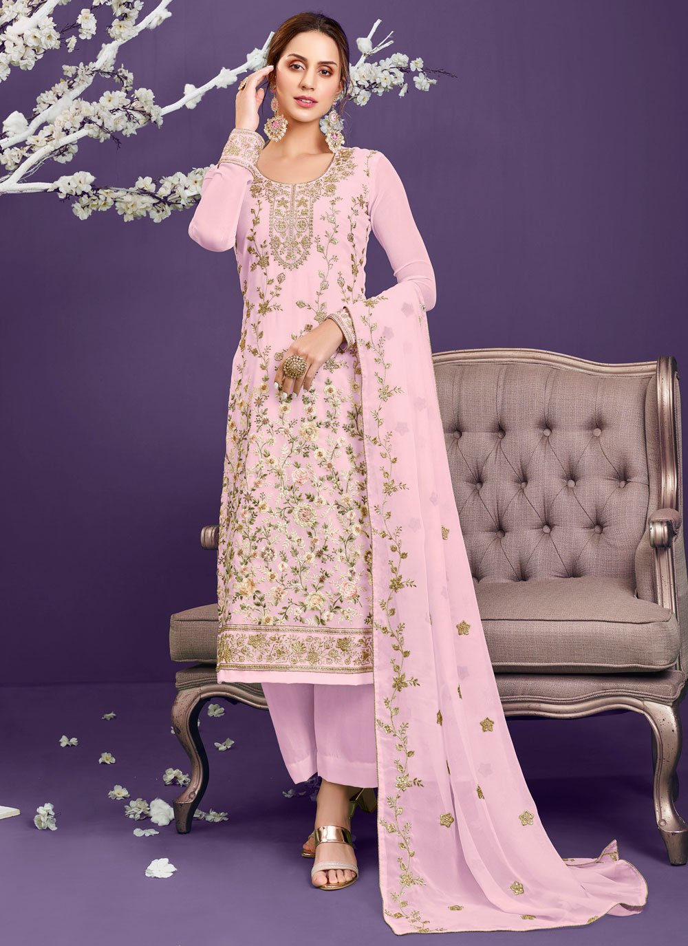 Pink Designer Pakistani Suit