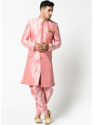 Pink Dupion Silk Ceremonial Indo Western