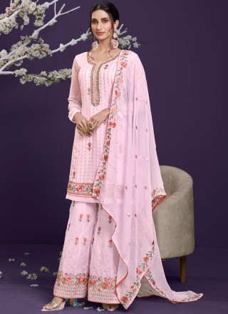 Pink Embroidered Designer Pakistani Salwar Suit