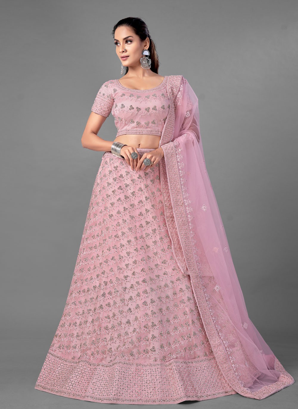 Light Pink Lehenga for Engagement - Designer Collection with Prices