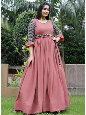 Pink Festival Fancy Fabric Designer Gown