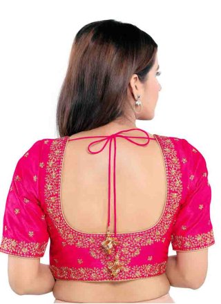 Pink Malbari Silk  Blouse