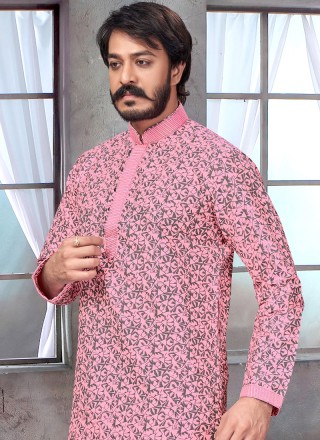 Pink Printed Kurta Pyjama