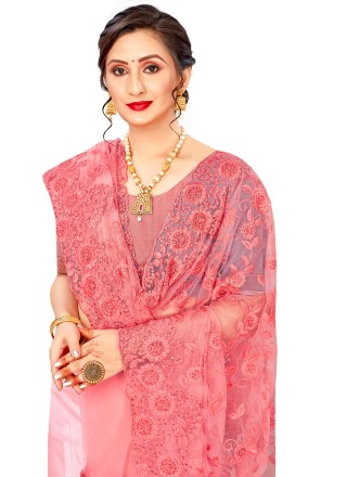 Pink Resham Party Classic Designer Saree