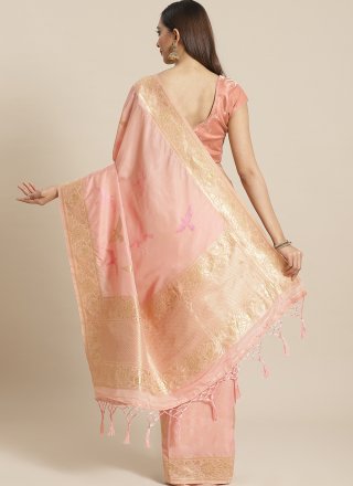 Pink Silk Designer Traditional Saree