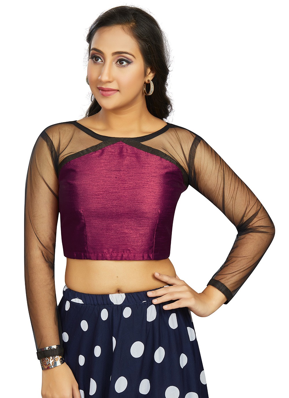 purple designer blouse online