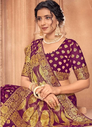 Purple Traditional Designer Saree