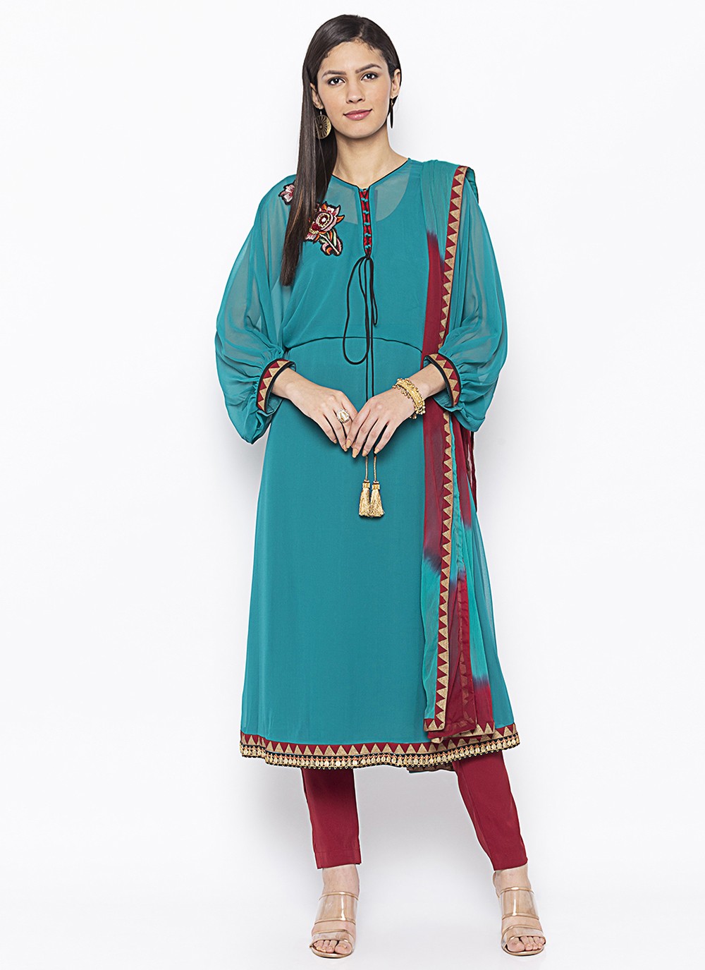 Rama Embroidered Pant Style Suit