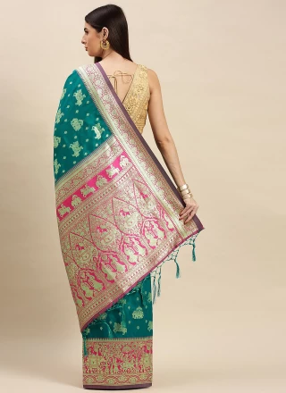 Rama Weaving Banarasi Silk Traditional Designer Saree
