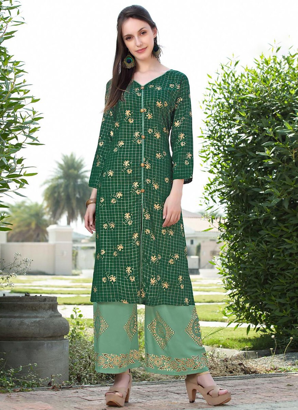 straight kurti party wear