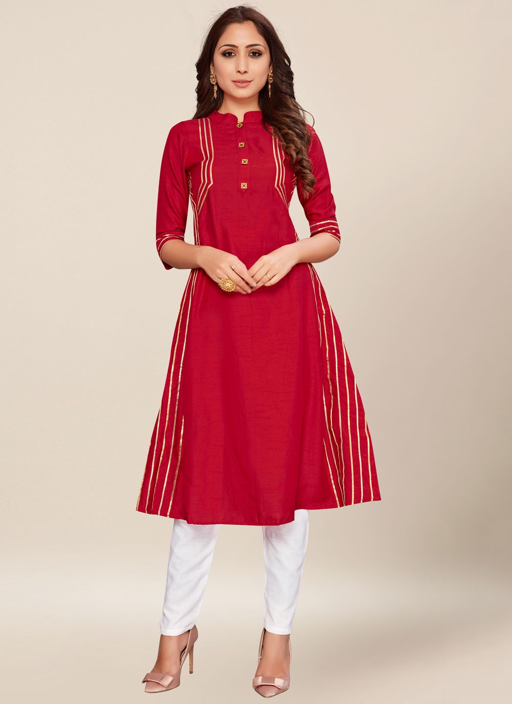 Red Party Wear Kurti