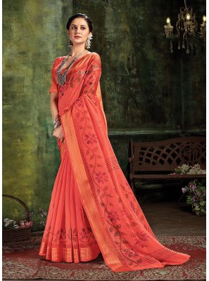 Rust Festival Classic Saree