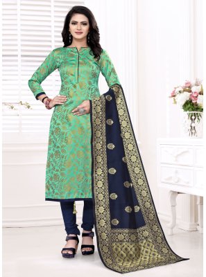 Sea Green Color Churidar Suit