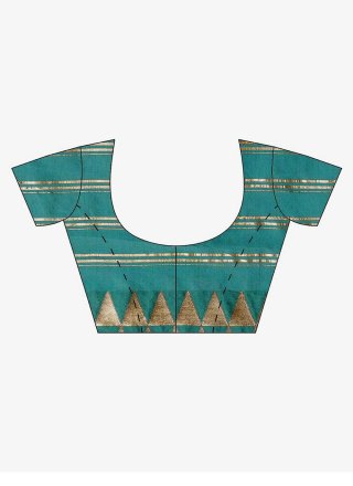 Sea Green Kanjivaram Silk Weaving Traditional Designer Saree