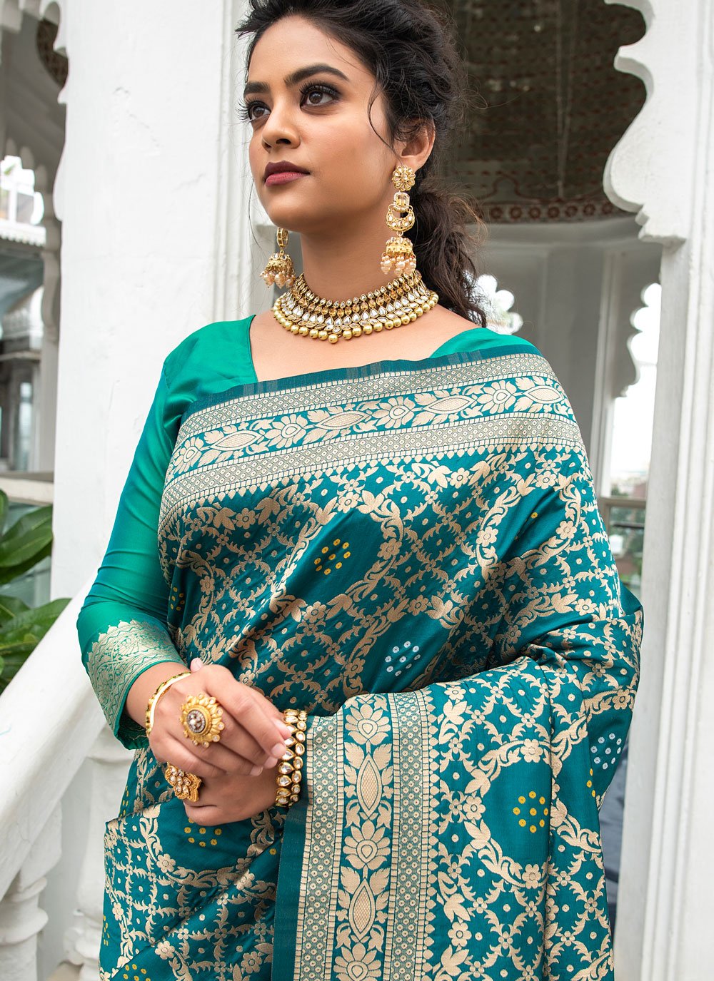 Buy SRH CREATION Self Design Kanjivaram Silk Blend Green Sarees Online @  Best Price In India | Flipkart.com