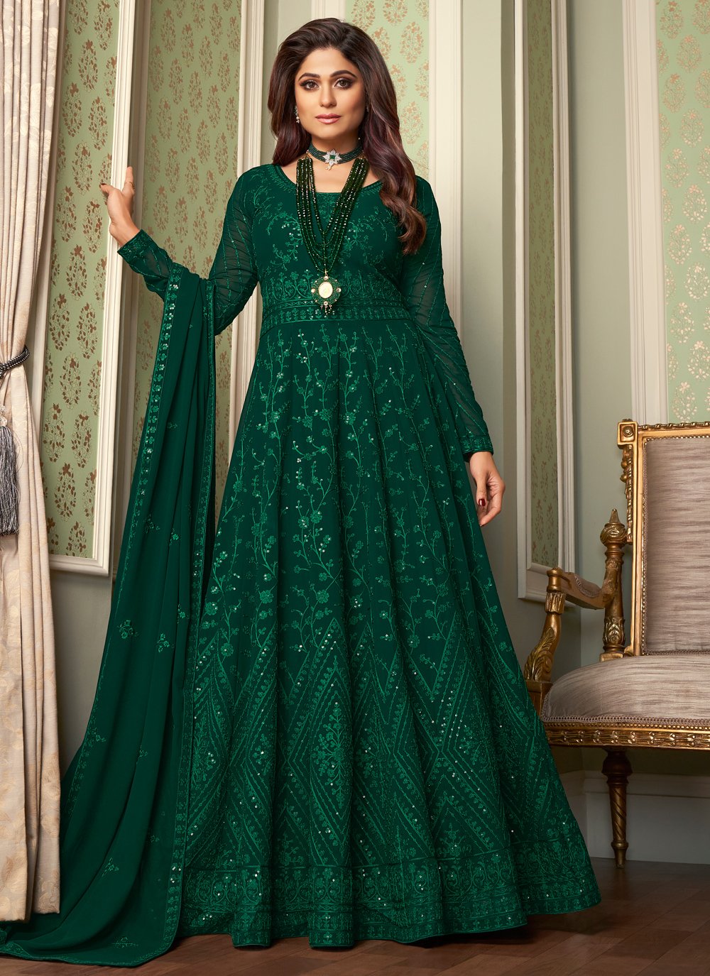 frock suit green colour