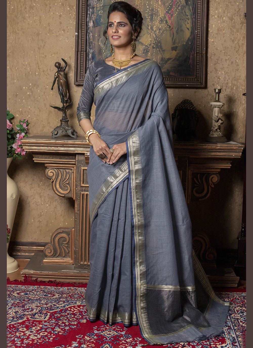 Wedding look beige patola printed silk saree - G3-WSA53390 